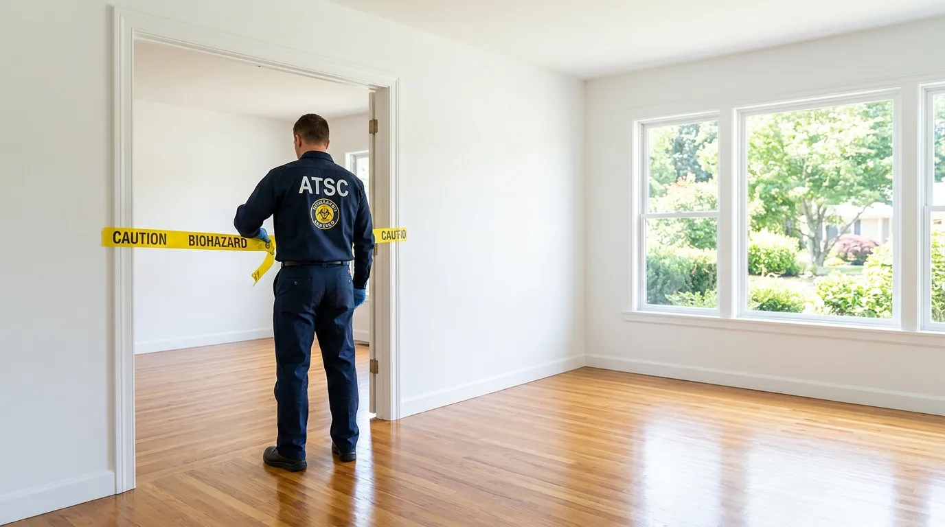 Certified biohazard cleanup crew performing Decomposition Cleanup in Clifton Heights